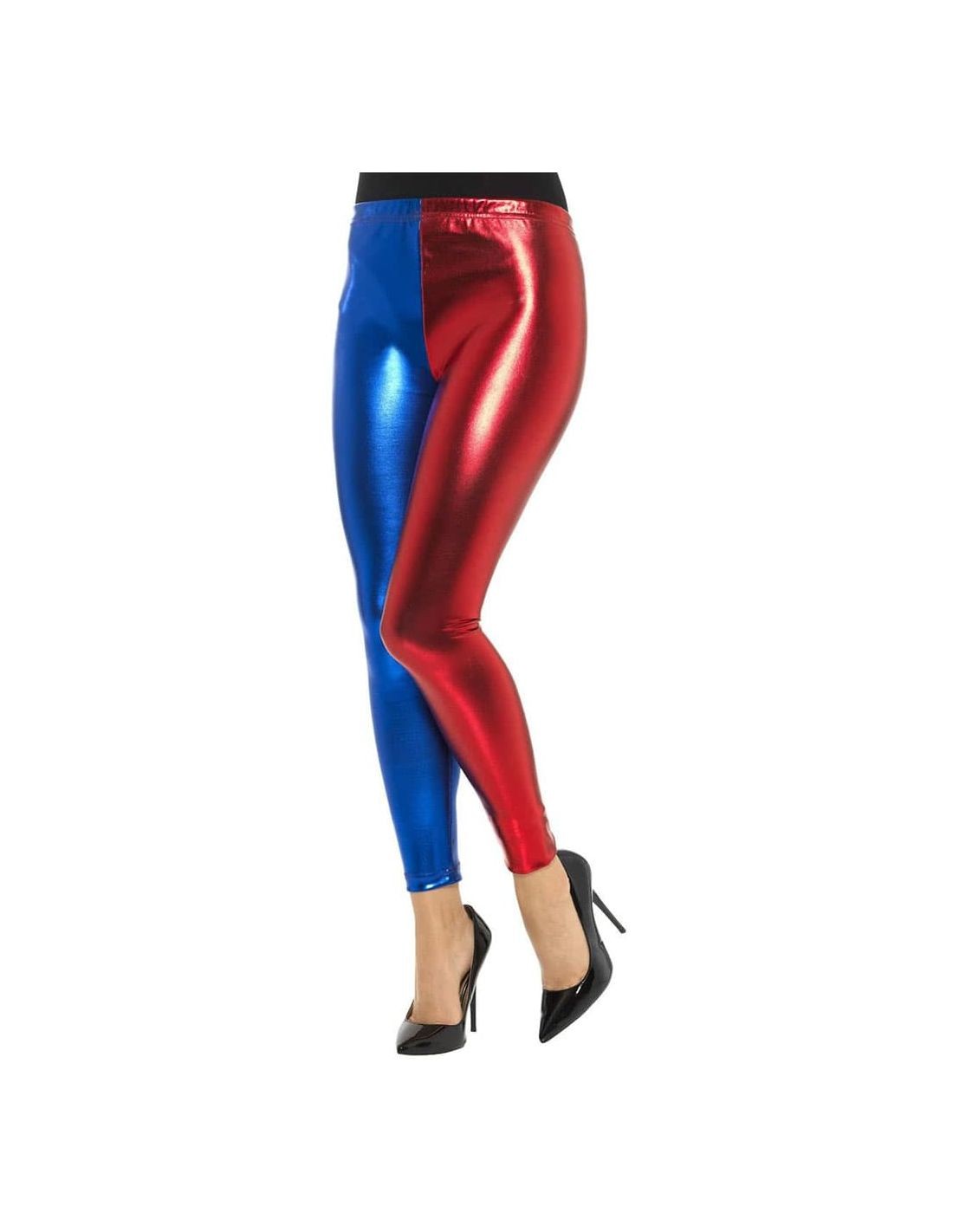 Panty-Leggins metalizado azul/rojo